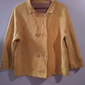 Yellow Peacoat Jacket